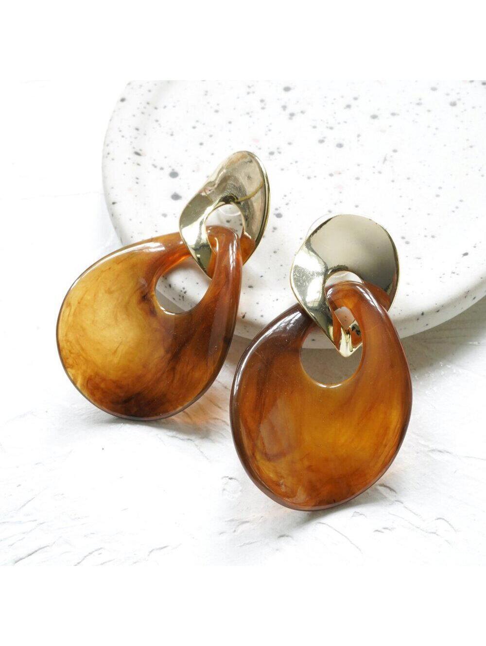 & Other Stories Twisted Enamel Hanging Earrings